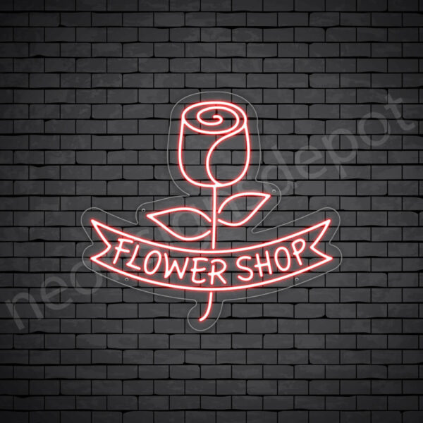 Flower-Shop-V2-Neon-Sign-22x24-WS-C-RED Red Flower Shop V2 Neon Sign