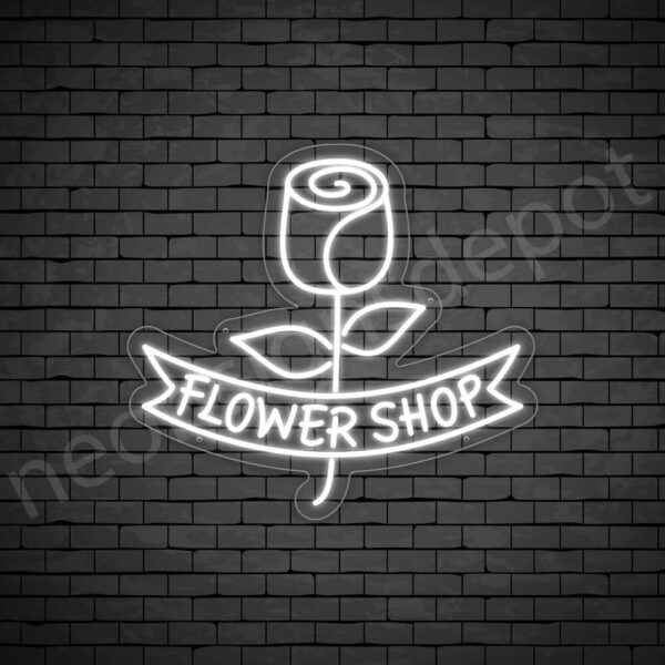 Flower-Shop-V2-Neon-Sign-22x24-WS-C-WHITE White Flower Shop V2 Neon Sign