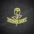 Yellow Flower Shop V2 Neon Sign