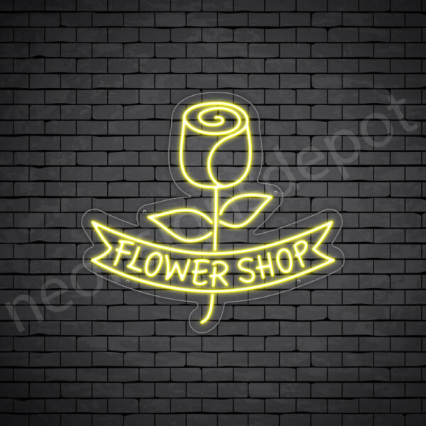 Flower-Shop-V2-Neon-Sign-22x24-WS-C-YELLOW Yellow Flower Shop V2 Neon Sign
