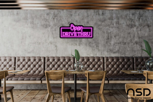 Open Drive-Thru Neon Sign_Black_Mockup_Template01_pink Open Drive-Thru Neon Sign_Black_Mockup_Template01_pink