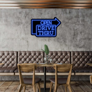 Open Drive-Thru V2 Neon Sign