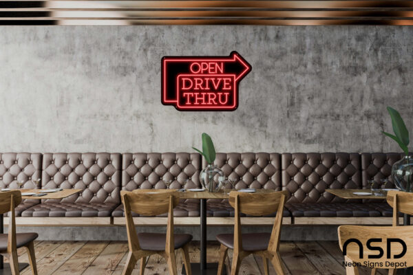 Open Drive-Thru V2 Neon Sign_Black_Mockup_Template01_red Open Drive-Thru V2 Neon Sign_Black_Mockup_Template01_red