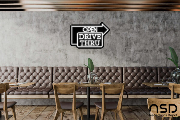 Open Drive-Thru V2 Neon Sign_Black_Mockup_Template01_white Open Drive-Thru V2 Neon Sign_Black_Mockup_Template01_white