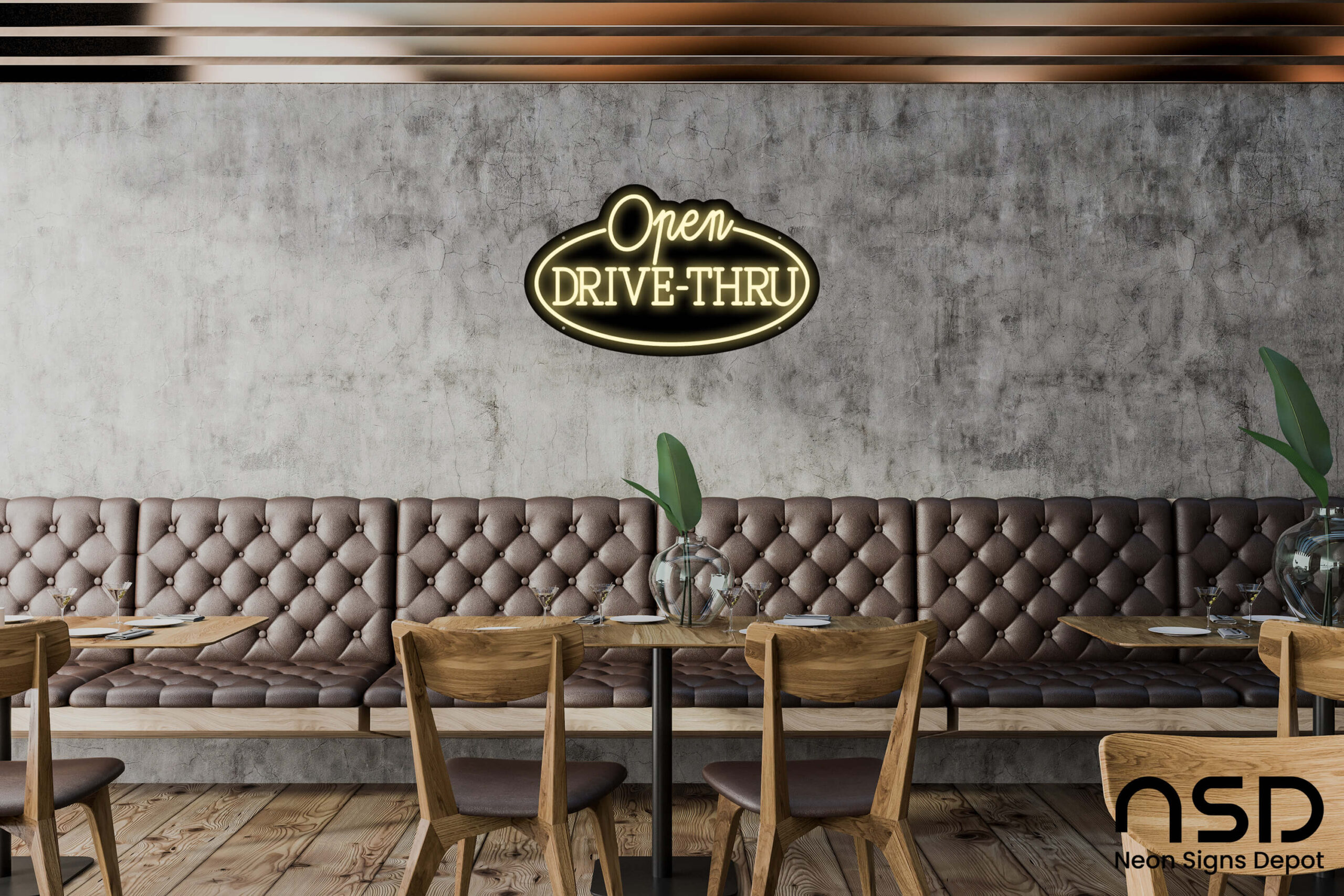 Open Drive-Thru V4 Neon Sign neon sign