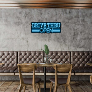 Open Drive-Thru V5 Neon Sign