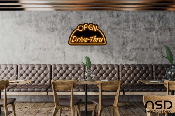 Open Drive-Thru V7 Neon Sign_Black_Mockup_Template01_orange Open Drive-Thru V7 Neon Sign_Black_Mockup_Template01_orange