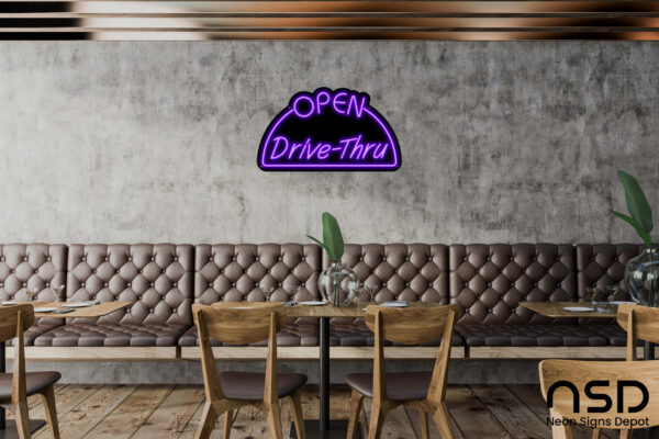 Open Drive-Thru V7 Neon Sign_Black_Mockup_Template01_purple Open Drive-Thru V7 Neon Sign_Black_Mockup_Template01_purple