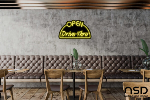Open Drive-Thru V7 Neon Sign_Black_Mockup_Template01_yellow Open Drive-Thru V7 Neon Sign_Black_Mockup_Template01_yellow