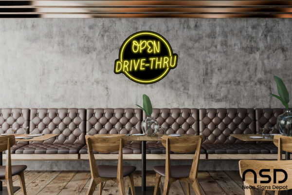 Open Drive-Thru V8 Neon Sign_Black_Mockup_Template01_yellow Open Drive-Thru V8 Neon Sign_Black_Mockup_Template01_yellow