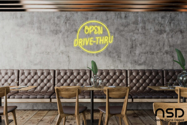 Open Drive-Thru V8 Neon Sign_Transparent_Mockup_Template01_yellow Open Drive-Thru V8 Neon Sign_Transparent_Mockup_Template01_yellow