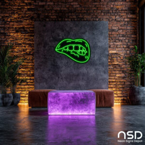 Biting Lips Neon Sign