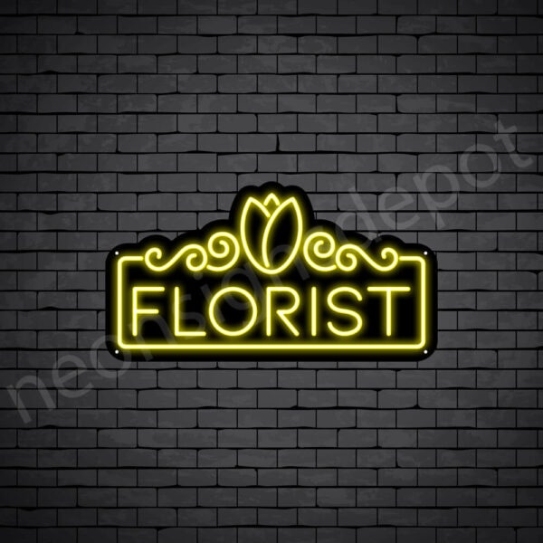 Florist-Neon-Sign-24x13-WS-B-YELLOW Florist-Neon-Sign-24x13-WS-B-YELLOW