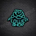 Flower-Shop-V10-Neon-Sign-24x20-WS-B-BRIGHT-BLUE