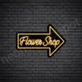 Orange Flower Shop V15 Neon Sign