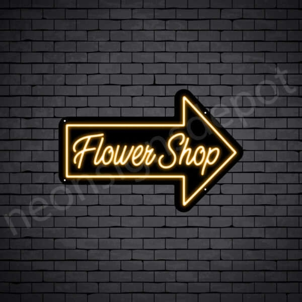 Flower-Shop-V15-Neon-Sign-24x16-WS-B-ORANGE Orange Flower Shop V15 Neon Sign