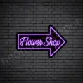 Purple Flower Shop V15 Neon Sign