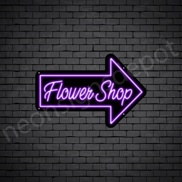 Flower-Shop-V15-Neon-Sign-24x16-WS-B-PURPLE Purple Flower Shop V15 Neon Sign