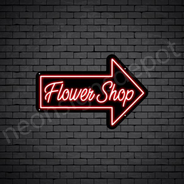 Flower-Shop-V15-Neon-Sign-24x16-WS-B-RED Red Flower Shop V15 Neon Sign