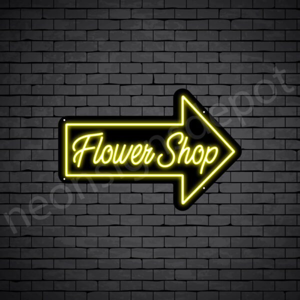 Flower-Shop-V15-Neon-Sign-24x16-WS-B-YELLOW Yellow Flower Shop V15 Neon Sign