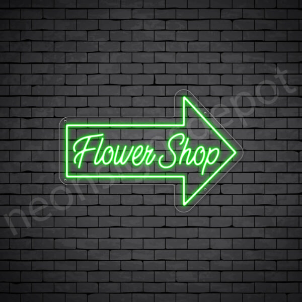 Flower-Shop-V15-Neon-Sign-24x16-WS-C-GREEN Green Flower Shop V15 Sign
