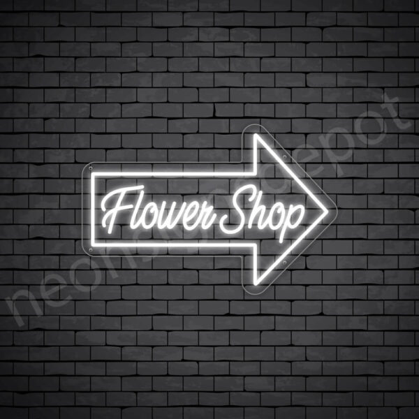 Flower-Shop-V15-Neon-Sign-24x16-WS-C-WHITE White Flower Shop V15 Sign