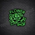Flower-Shop-V16-Neon-Sign-24x24-WS-B-GREEN
