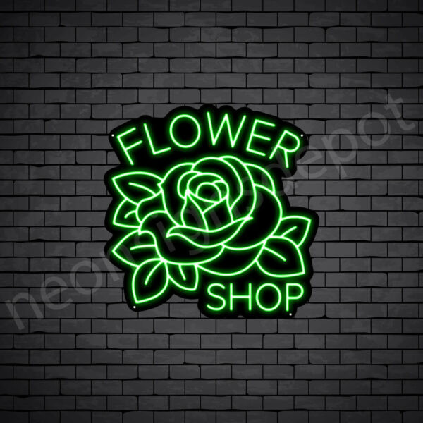 Flower-Shop-V16-Neon-Sign-24x24-WS-B-GREEN Flower-Shop-V16-Neon-Sign-24x24-WS-B-GREEN