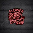 Flower-Shop-V16-Neon-Sign-24x24-WS-B-RED