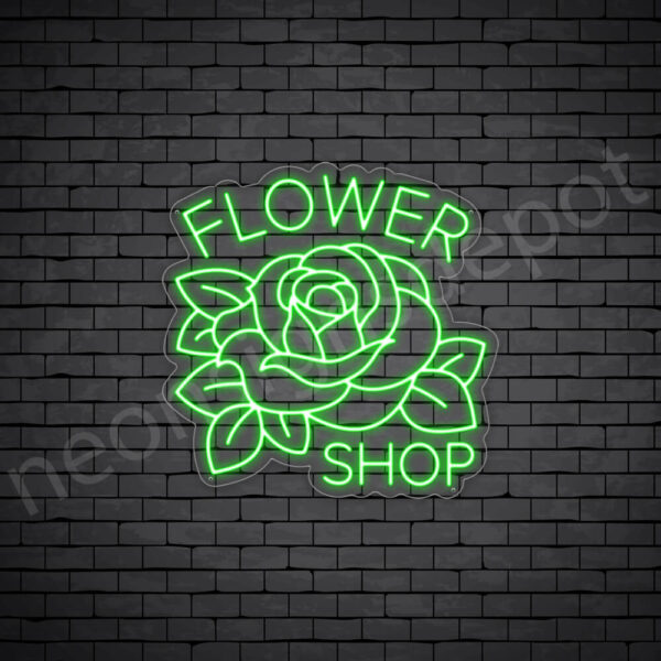 Flower-Shop-V16-Neon-Sign-24x24-WS-C-GREEN Flower-Shop-V16-Neon-Sign-24x24-WS-C-GREEN