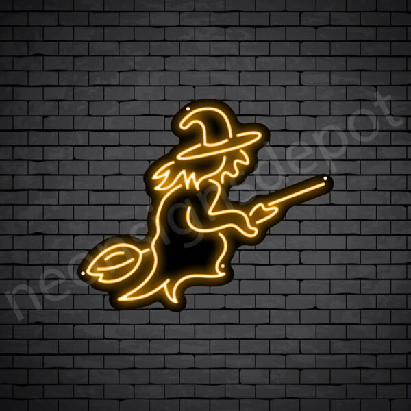 Flying-Witch-Neon-Sign-24x20-WS-B-ORANGE Flying-Witch-Neon-Sign-24x20-WS-B-ORANGE