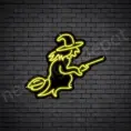 Flying-Witch-Neon-Sign-24x20-WS-B-YELLOW