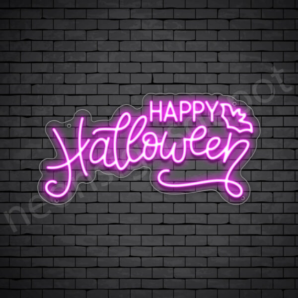 Happy-Halloween-Neon-Sign-24x12-WS-C-PINK Happy-Halloween-Neon-Sign-24x12-WS-C-PINK