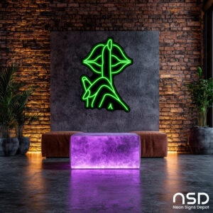 Lips & Hand Neon Sign