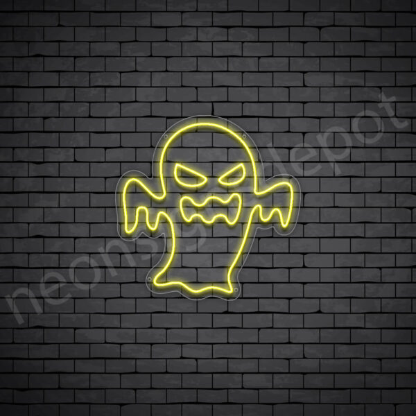 Monster-Ghost-Neon-Sign-20x20-WS-C-YELLOW Monster-Ghost-Neon-Sign-20x20-WS-C-YELLOW