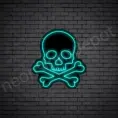 Skull-Bone-Neon-Sign-22x24-WS-B-BRIGHT-BLUE