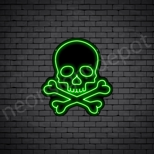 Skull-Bone-Neon-Sign-22x24-WS-B-GREEN Skull-Bone-Neon-Sign-22x24-WS-B-GREEN