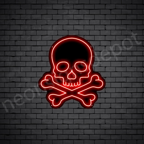 Skull-Bone-Neon-Sign-22x24-WS-B-RED Skull-Bone-Neon-Sign-22x24-WS-B-RED