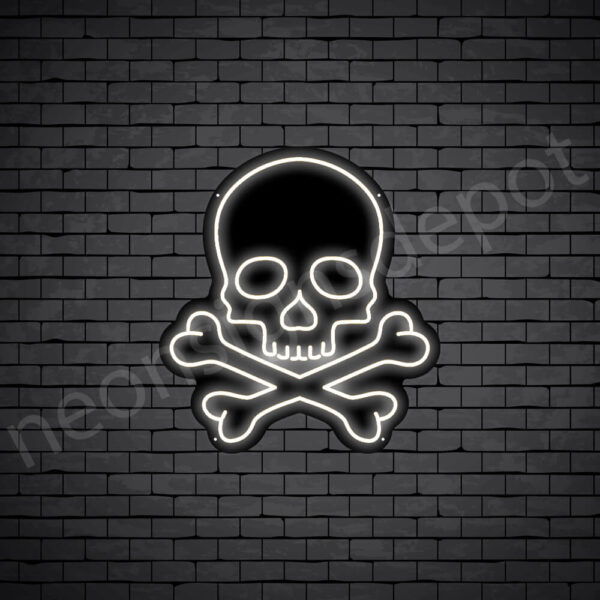 Skull-Bone-Neon-Sign-22x24-WS-B-WHITE Skull-Bone-Neon-Sign-22x24-WS-B-WHITE