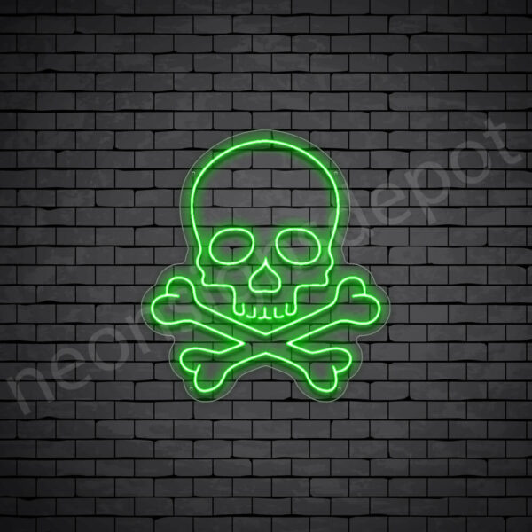 Skull-Bone-Neon-Sign-22x24-WS-C-GREEN Skull-Bone-Neon-Sign-22x24-WS-C-GREEN