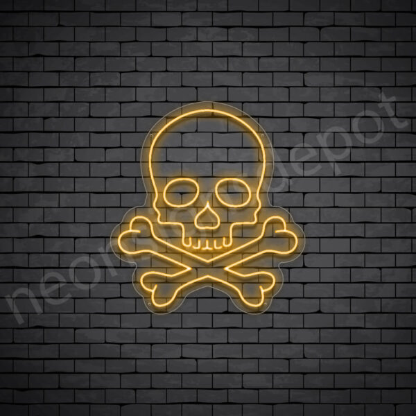 Skull-Bone-Neon-Sign-22x24-WS-C-ORANGE Skull-Bone-Neon-Sign-22x24-WS-C-ORANGE