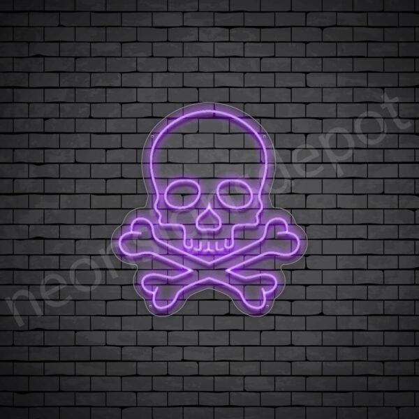 Skull-Bone-Neon-Sign-22x24-WS-C-PURPLE Skull-Bone-Neon-Sign-22x24-WS-C-PURPLE