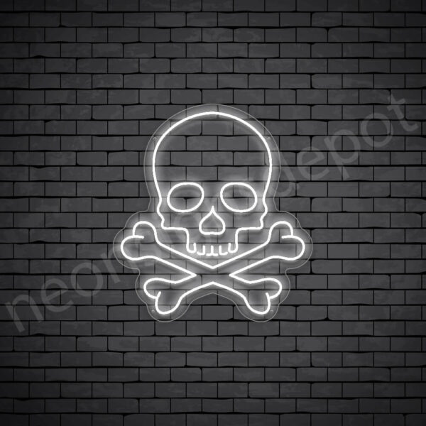 Skull-Bone-Neon-Sign-22x24-WS-C-WHITE Skull-Bone-Neon-Sign-22x24-WS-C-WHITE