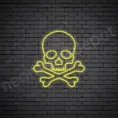 Skull-Bone-Neon-Sign-22x24-WS-C-YELLOW