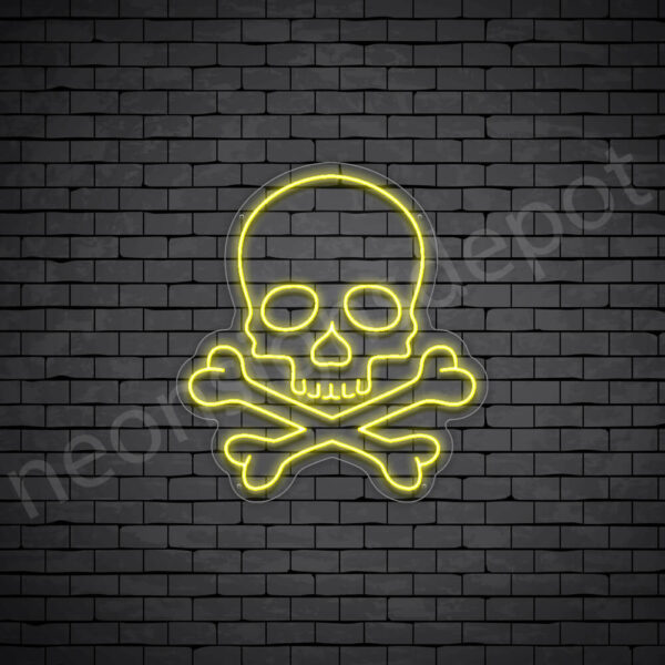 Skull-Bone-Neon-Sign-22x24-WS-C-YELLOW Skull-Bone-Neon-Sign-22x24-WS-C-YELLOW