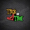 Multi Color Trick Or Treat Bat Neon Sign
