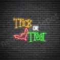 Multi Color Trick Or Treat Bat Neon Sign