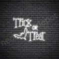 White Trick Or Treat Bat Neon Sign