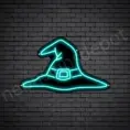Witch-Hat-Neon-Sign-24x15-WS-B-BRIGHT-BLUE