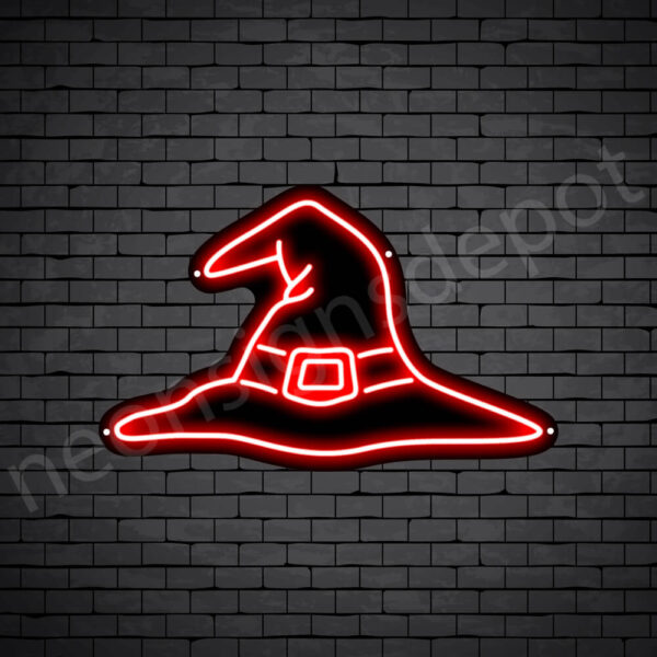 Witch-Hat-Neon-Sign-24x15-WS-B-RED Witch-Hat-Neon-Sign-24x15-WS-B-RED